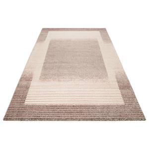 Laagpolig vloerkleed Velvet Flow kunstvezels - Beige/roze - 133 x 200 cm