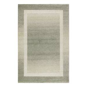 Laagpolig vloerkleed Velvet Flow kunstvezels - Zilverkleurig/groen - 200 x 290 cm