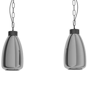 Hanglamp Brickfield glas/staal - 2 lichtbronnen