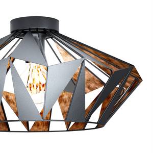 Plafondlamp Carlton staal - 1 lichtbron