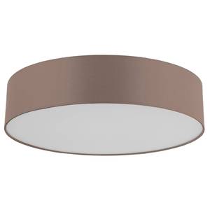 LED-plafondlamp Romao-C textielmix/staal - 1 lichtbron - Taupe - Diameter: 57 cm