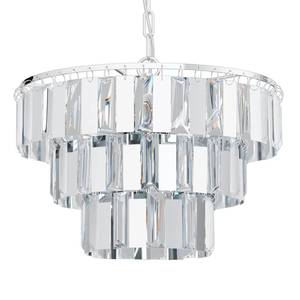 Hanglamp Erseka I kristalglas/staal - 5 lichtbronnen - Zilver