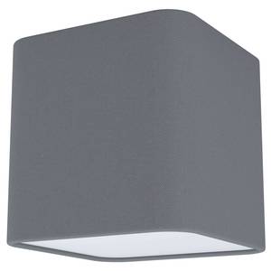 Plafondlamp Posaderra II textielmix/staal - 1 lichtbron - Grijs