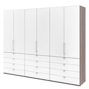 Armoire à portes pliantes Loft II Imitation chêne truffier / Blanc alpin - 300 x 236 cm