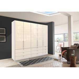 Vouwdeurkast Loft II Alpinewit/magnoliakleurig glas - 250 x 216 cm