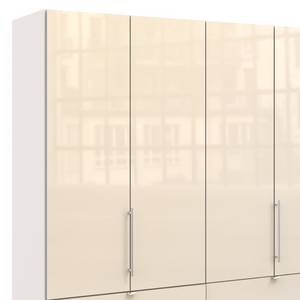 Vouwdeurkast Loft II Alpinewit/magnoliakleurig glas - 250 x 216 cm