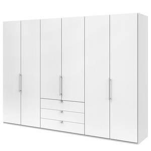 Armoire à portes pliantes Loft III Blanc - Hauteur : 216 cm - Sans portes miroir