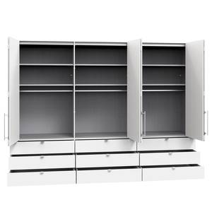 Vouwdeurkast Loft II Alpinewit/magnoliakleurig glas - 300 x 216 cm