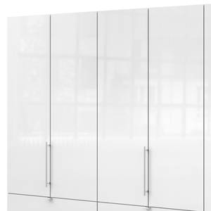Falttürenschrank Loft II Alpinweiß / Glas Weiß - 300 x 216 cm