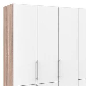 Armoire à portes pliantes Loft IV Imitation chêne brut de sciage / Blanc alpin - 250 x 216 cm - Tiroir sur le bord