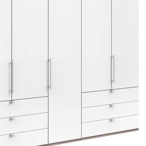 Armoire à portes pliantes Loft IV Imitation chêne brut de sciage / Blanc alpin - 250 x 216 cm - Tiroir sur le bord