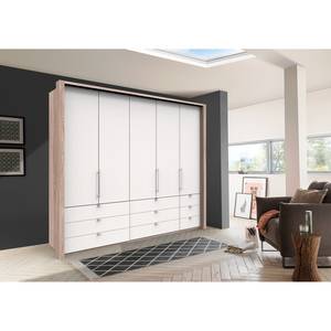 Falttürenschrank Loft II Eiche Sägerau Dekor / Alpinweiß - 250 x 216 cm