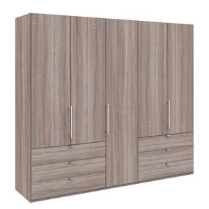 Armoire à portes pliantes Loft IV Imitation chêne truffier - 250 x 216 cm - Tiroir sur le bord