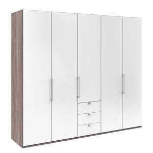 Armoire à portes pliantes Loft VI Imitation chêne truffier / Blanc alpin - Hauteur : 216 cm