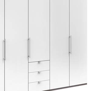 Armoire à portes pliantes Loft VI Imitation chêne truffier / Blanc alpin - Hauteur : 216 cm