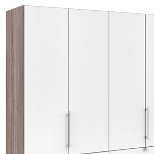 Armoire à portes pliantes Loft II Imitation chêne truffier / Blanc alpin - 250 x 216 cm