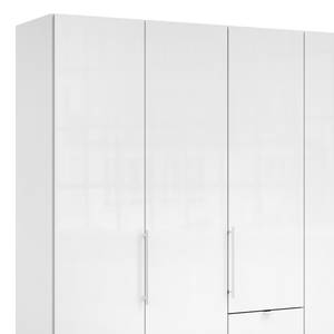 Armoire à portes pliantes Loft VI Blanc alpin / Verre blanc - Hauteur : 236 cm