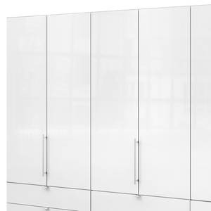 Armoire à portes pliantes Loft II Imitation chêne truffier / Verre Blanc - 300 x 216 cm