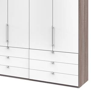 Falttürenschrank Loft II Trüffeleiche Dekor / Alpinweiß - 300 x 216 cm