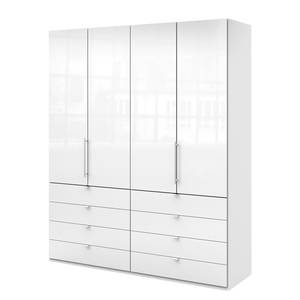 Falttürenschrank Loft II Alpinweiß / Glas Weiß - 200 x 236 cm