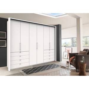 Falttürenschrank Loft IV Weiß - 300 x 236 cm - Schublade außen