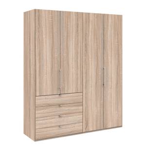 Armoire à portes pliantes Loft I Imitation chêne brut de sciage - Hauteur : 236 cm - Tiroir à gauche