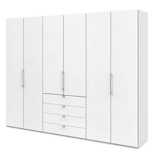 Armoire à portes pliantes Loft III Blanc - Hauteur : 236 cm - Sans portes miroir