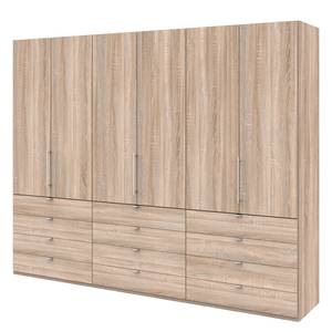 Vouwdeurkast Loft II Grof gezaagd eikenhouten look - 300 x 236 cm