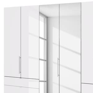 Falttürenschrank Loft V Alpinweiß / Glas Weiß - Höhe: 236 cm