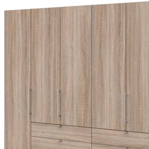 Armoire à portes pliantes Loft IV Imitation chêne brut de sciage - 300 x 216 cm - Tiroir centrale