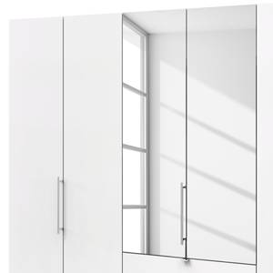 Falttürenschrank Loft III Weiß - Höhe: 216 cm - 2 Spiegeltüren