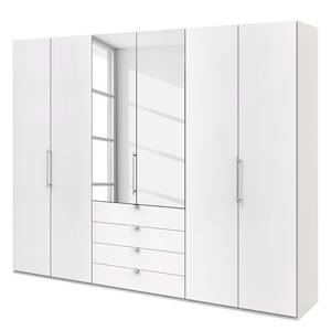 Armoire à portes pliantes Loft III Blanc - Hauteur : 236 cm - 2 miroir