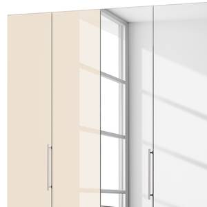 Vouwdeurkast Loft III Truffeleikenhouten look/Magnoliakleurig glas	 - Hoogte: 216 cm - 2 spiegeldeuren