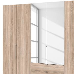 Falttürenschrank Loft III Eiche Sägerau Dekor - Höhe: 236 cm - 2 Spiegeltüren