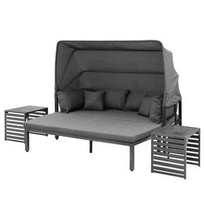 Loungeset Argos (3-delig) aluminium/polyester - grijs