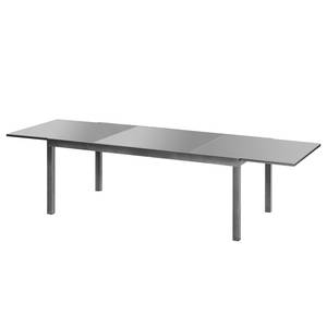 Tavolo da giardino Vaite I Alluminio / Vetro temprato - Grigio