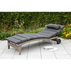 Chaise longue Andalusia Osier / Polyester - Gris