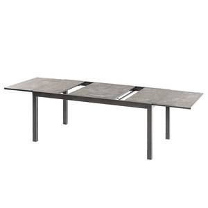 Tuintafel Semi VI aluminium/veiligheidsglas - grijs