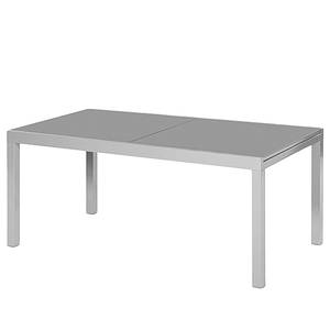Gartentisch Vaite II Aluminium / Sicherheitsglas - Grau