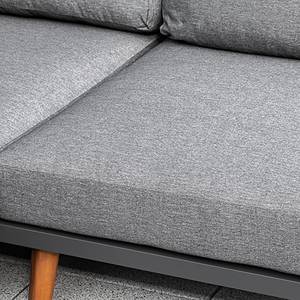 Loungeset Athen (2-delig) polyester/massief acaciahout - grijs/acaciahout
