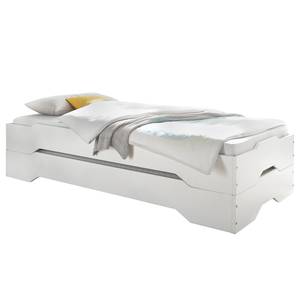 Lits jumeaux Double Blanc - Bois massif - 96 x 47 x 205 cm