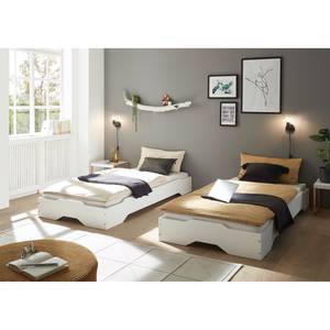 Stapelbed Double Wit - Massief hout - 96 x 47 x 205 cm