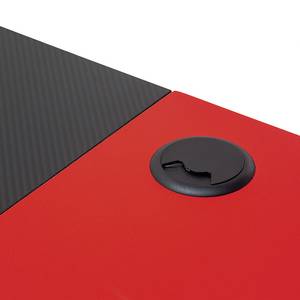 Bureau gamer mcRacing Basic 8 Imitation carbone / Noir et rouge - Largeur : 120 cm