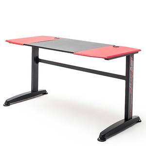 Bureau gamer mcRacing Basic 8 Imitation carbone / Noir et rouge - Largeur : 140 cm