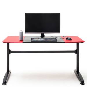 Gaming-tafel mcRacing 8 carbon look/zwart & rood - Breedte: 140 cm