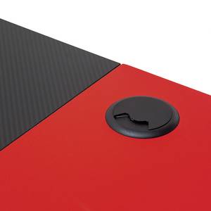Bureau gamer mcRacing Basic 8 Imitation carbone / Noir et rouge - Largeur : 140 cm