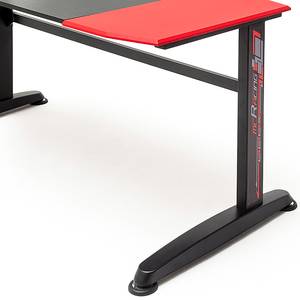 Gaming Tisch mcRacing 8 Carbon Dekor / Schwarz & Rot - Breite: 140 cm