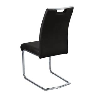 Chaises cantilever Comps I (lot de 2) Microfibre / Acier - Noir vintage