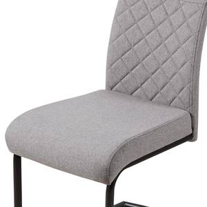 Chaises cantilever Comps II (lot de 2) Tissu / Acier - Gris / Noir