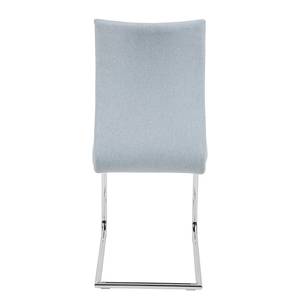 Chaises cantilever Lunery I (lot de 2) Tissu / Acier - Bleu pastel